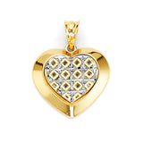 Heart Pendant in 14K Two-Tone Gold