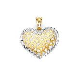 Heart Pendant in 14K Two-Tone Gold