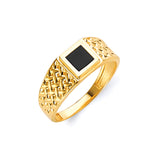 Onyx Mens Rings 14K Ring in 14K Gold