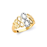 Ladies Ring in 14K Two-Tone Gold