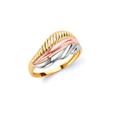 Ladies Ring in 14K Tri-Color Gold