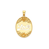 Rose Pendant in 14K Gold