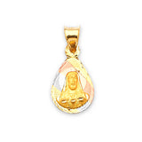 Jesucristo Ladies Pendant in 14K Tri-Color Gold