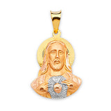 Jesucristo Pendant in 14K Tri-Color Gold