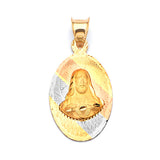 Jesucristo Pendant in 14K Tri-Color Gold