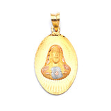 Jesucristo Pendant in 14K Tri-Color Gold