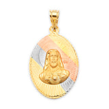 Jesucristo Pendant in 14K Tri-Color Gold