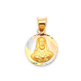 Jesucristo Pendant in 14K Tri-Color Gold