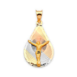 Jesucristo Pendant in 14K Tri-Color Gold