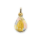 Guadalupe Ladies Pendant in 14K Tri-Color Gold