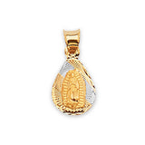 Guadalupe Ladies Pendant in 14K Tri-Color Gold