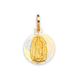 Guadalupe Ladies Pendant in 14K Tri-Color Gold