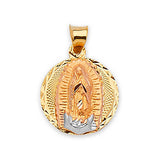 Guadalupe Pendant in 14K Tri-Color Gold