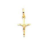 Crucifix Ladies Pendant in 14K Gold