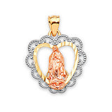 Guadalupe Pendant in 14K Tri-Color Gold