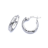 Hoop Earrings in 14K White Gold