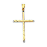 Cross Pendant in 14K Two-Tone Gold