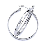 Hoop Earrings in 14K White Gold