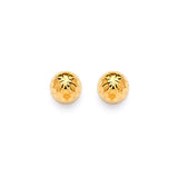 Gold Ball Stud Earrings in 14K Gold and Butterfly Backing