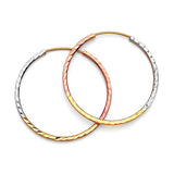 Hoop Earrings in 14K Tri-Color Gold