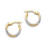 Hoop Earrings in 14K Two-Tone Gold