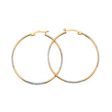 Hoop Earrings in 14K Two-Tone Gold
