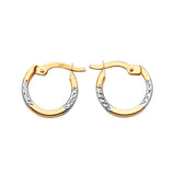 Hoop Earrings in 14K Two-Tone Gold
