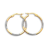 Hoop Earrings in 14K Two-Tone Gold