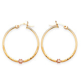 Flower Hoop Earrings in 14K Two-Tone Gold