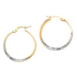 Hoop Earrings in 14K Two-Tone Gold