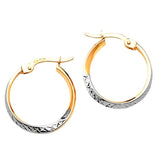 Hoop Earrings in 14K Two-Tone Gold