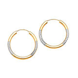 Hoop Earrings in 14K Two-Tone Gold