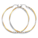 Hoop Earrings in 14K Two-Tone Gold
