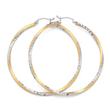 Hoop Earrings in 14K Two-Tone Gold