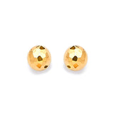 Gold Ball Stud Earrings in 14K Gold and Butterfly Backing