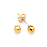 Gold Ball Stud Earrings in 14K Gold and Butterfly Backing
