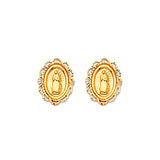 Guadalupe Stud Earrings in 14K Gold and Screw Backing