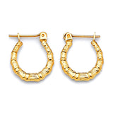 Scallop Hoop Earrings in 14K Gold