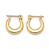Scallop Hoop Earrings in 14K Gold