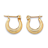 Scallop Hoop Earrings in 14K Gold