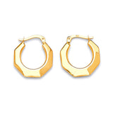 Scallop Hoop Earrings in 14K Gold