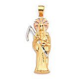 Saints Pendant in 14K Tri-Color Gold
