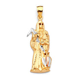 Saints Pendant in 14K Tri-Color Gold