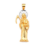 Saints Mens Pendant in 14K Two-Tone Gold