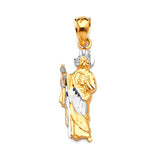 Saints Pendant in 14K Two-Tone Gold