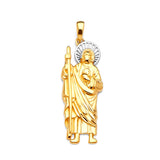 Saints Pendant in 14K Two-Tone Gold