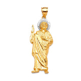 Saints Pendant in 14K Two-Tone Gold