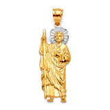 Saints Pendant in 14K Two-Tone Gold