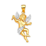 Angel Ladies Pendant in 14K Two-Tone Gold