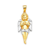 Angel Ladies Pendant in 14K Two-Tone Gold